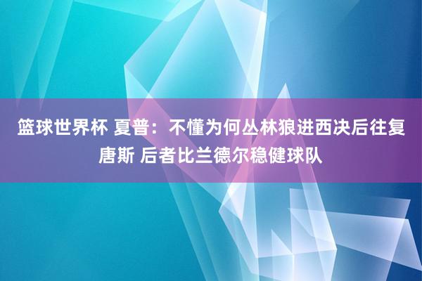 篮球世界杯 夏普：不懂为何丛林狼进西决后往复唐斯 后者比兰德尔稳健球队